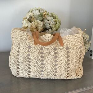 Mark & Graham Crochet Small Beach Tote